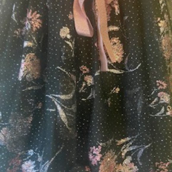 Sequin Hearts Dress - Black and Pink Hi-Low w/Flower Print (Girls Size 7) - $20 - Picture 2 of 10